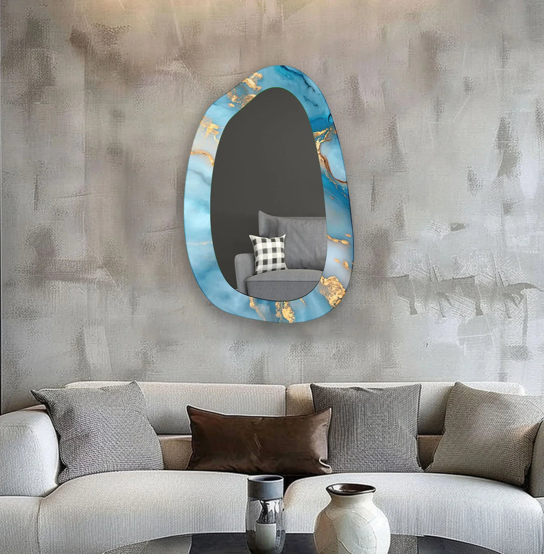 Mirror wall art featuring unique designs that blend functionality with artistic elegance