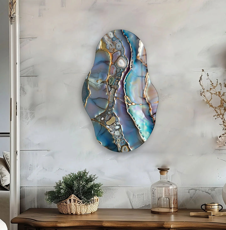 Stylish Purple Abstract Glass Wall Art  glass photo prints, glass picture prints