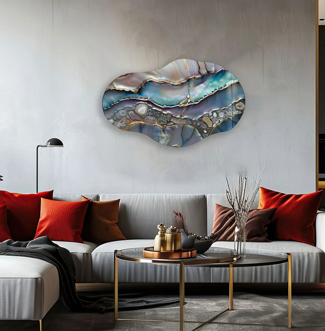 Stylish Purple Abstract Glass Wall Art stained glass wall art, stained glass wall decor