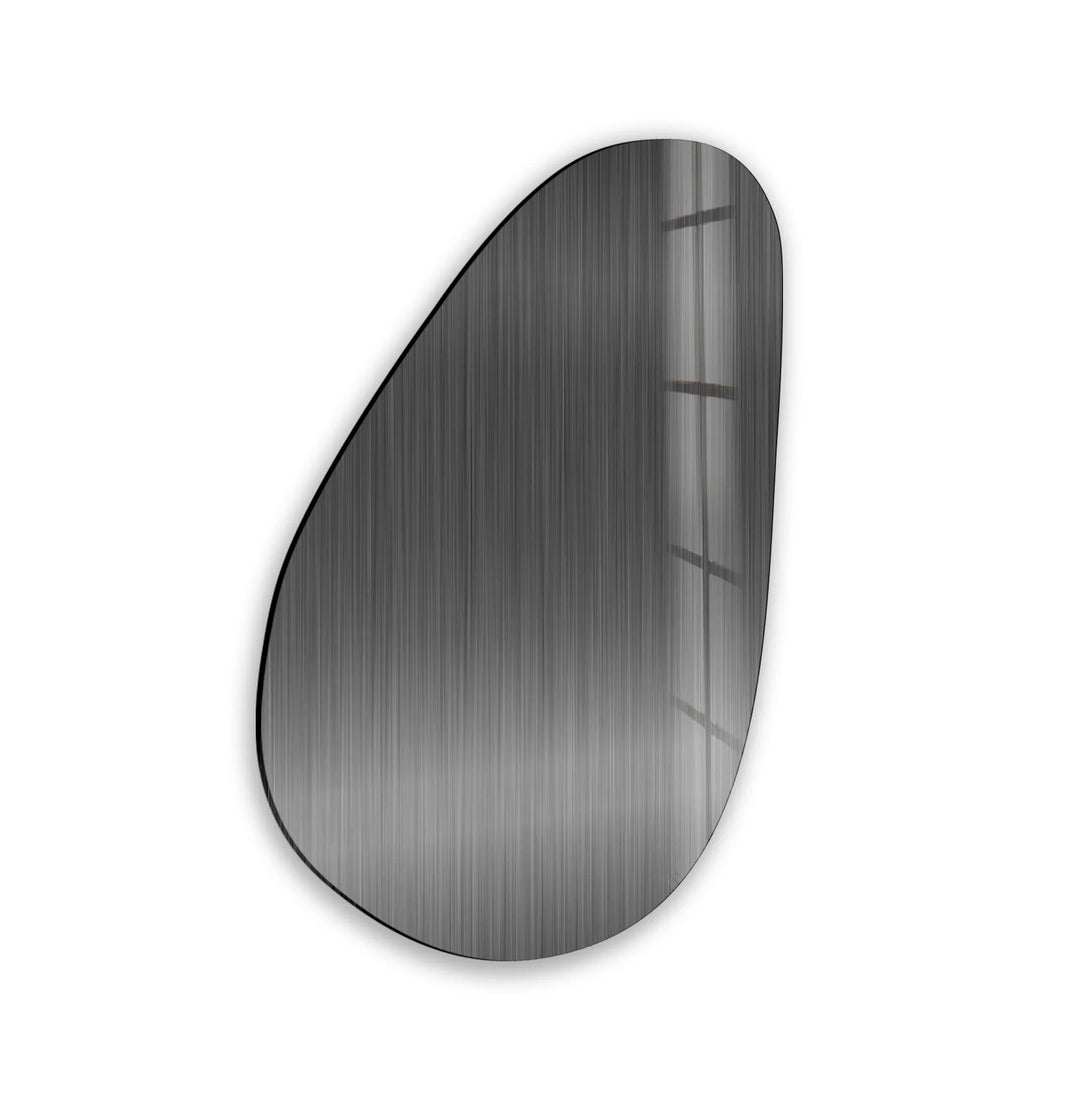 Gray Metal Panel Abstract Glass Wall Art, glass pictures for Wall, glass prints wall art