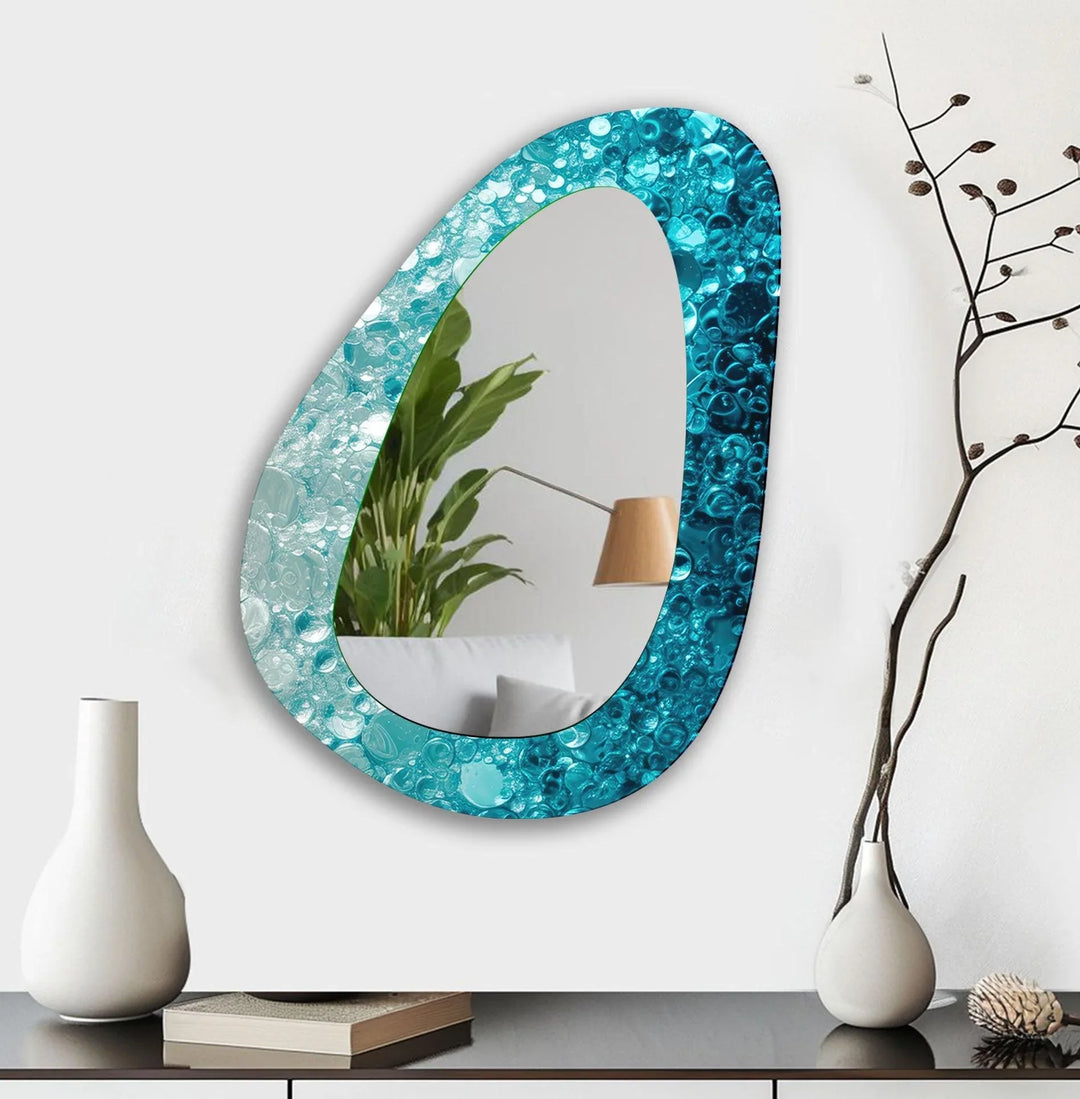 Blue Living Room Wall Mirror - MyPhotoStation