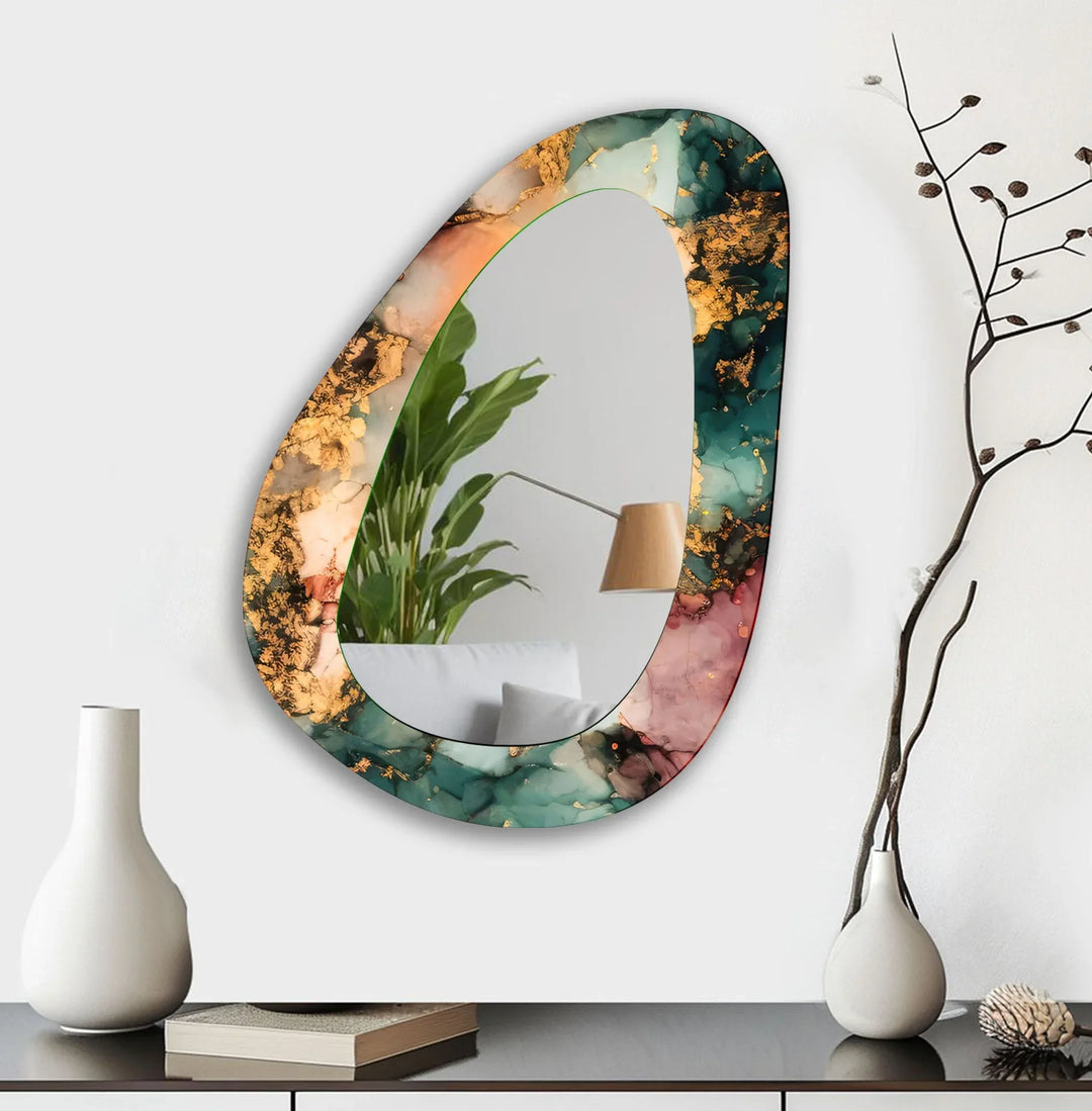 Green And Gold Wall Mirror - MyPhotoStation