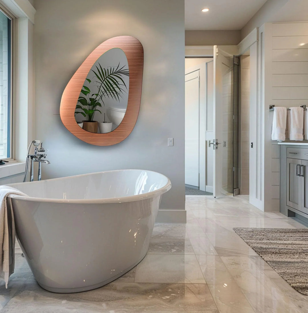 Bronze Asymmetrical Wall Mirror - MyPhotoStation