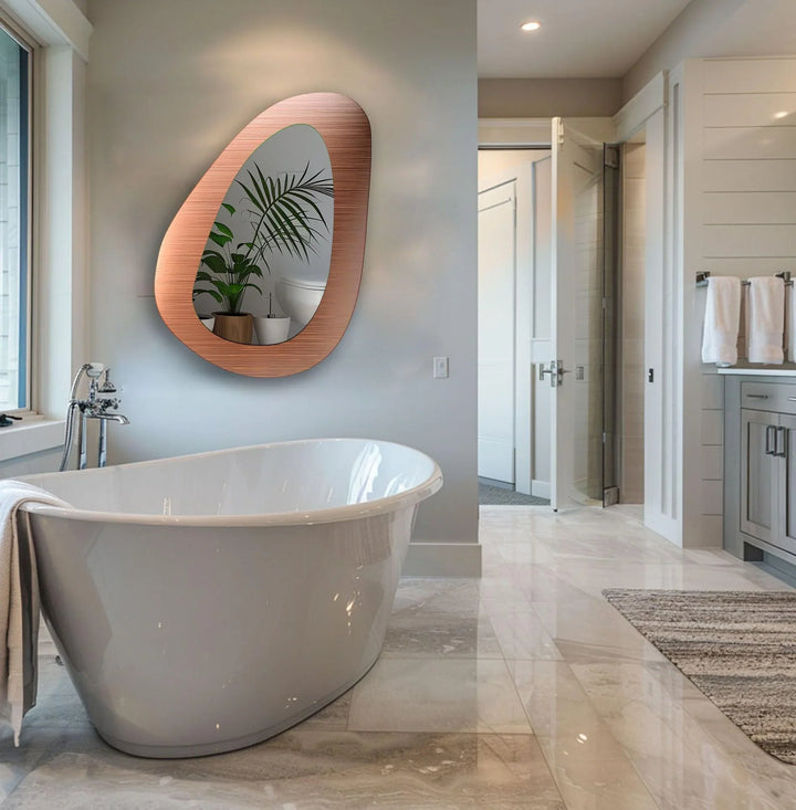 Bronze Asymmetrical Wall Mirror - MyPhotoStation