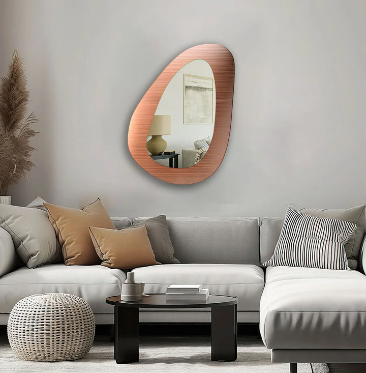 Bronze Asymmetrical Wall Mirror - MyPhotoStation