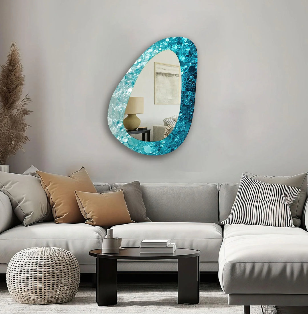 Blue Living Room Wall Mirror - MyPhotoStation
