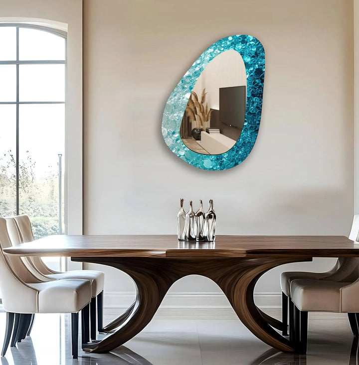 Blue Living Room Wall Mirror - MyPhotoStation
