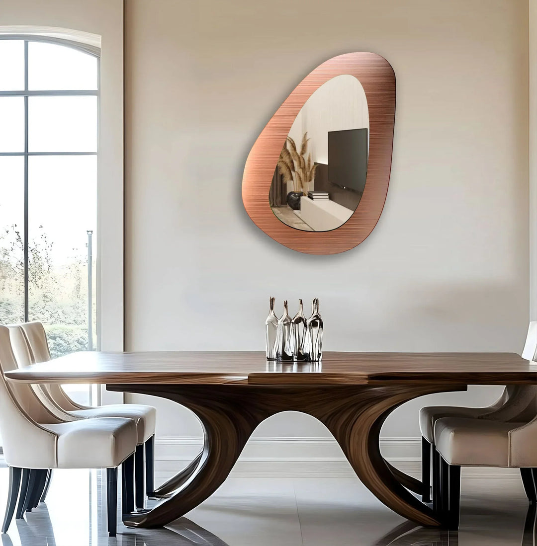 Bronze Asymmetrical Wall Mirror - MyPhotoStation