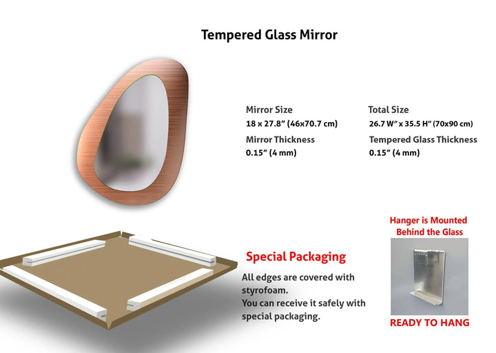 Bronze Asymmetrical Wall Mirror - MyPhotoStation