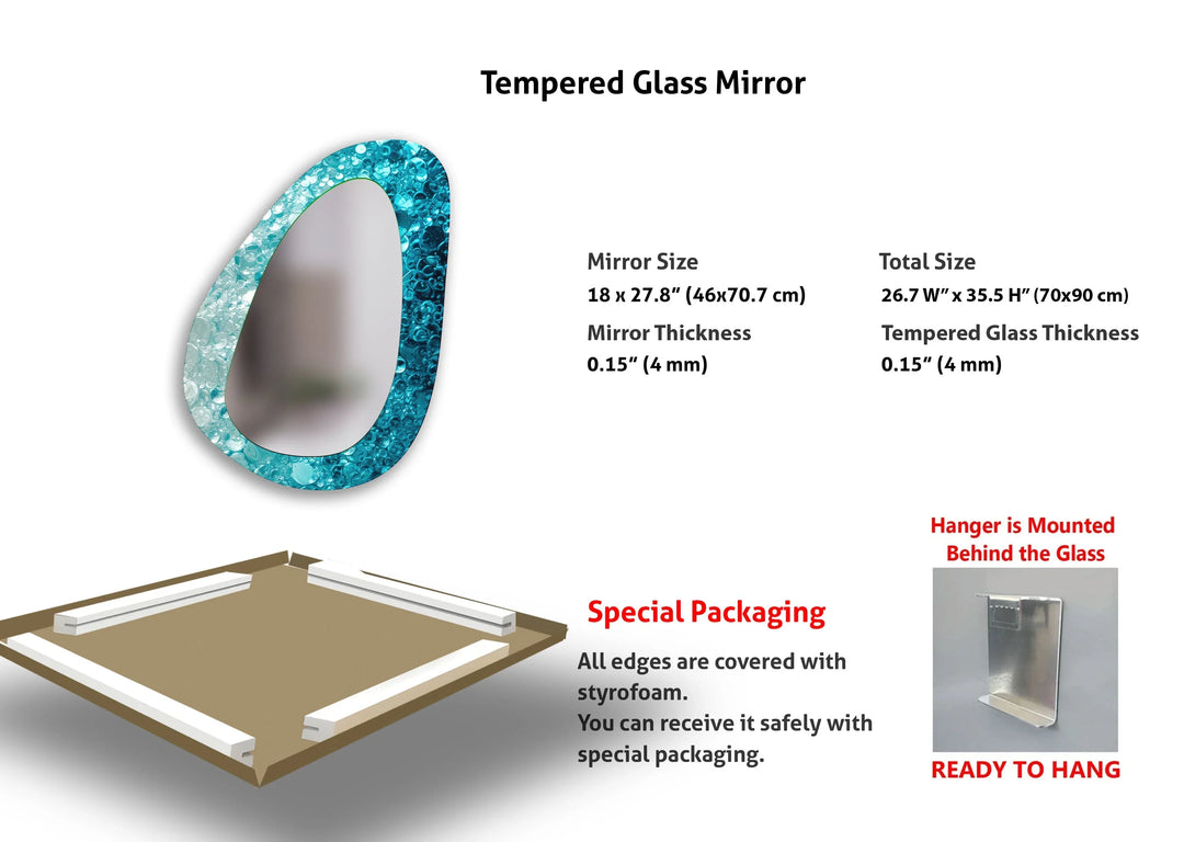 Blue Living Room Wall Mirror - MyPhotoStation