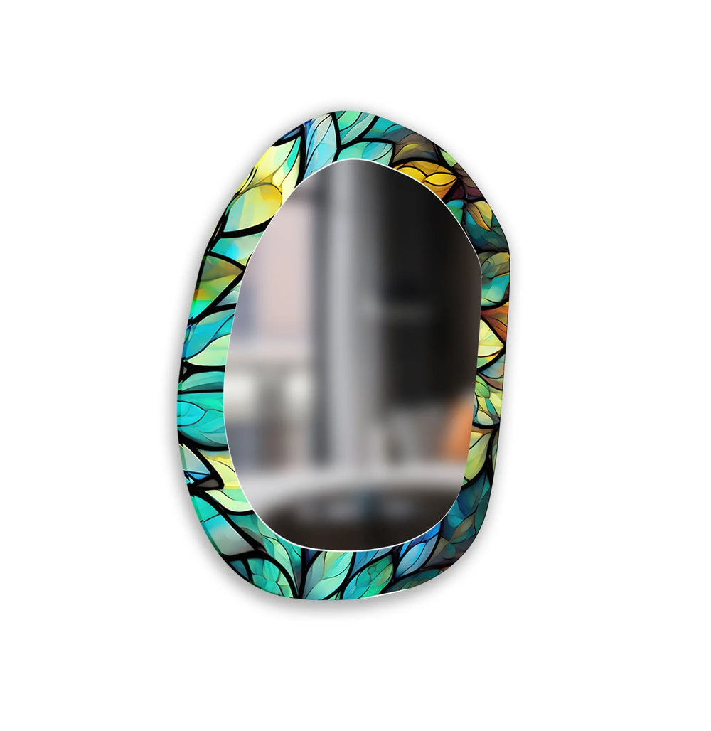 Mirror wall art inspired by geometric designs, adding sophistication to any decor style