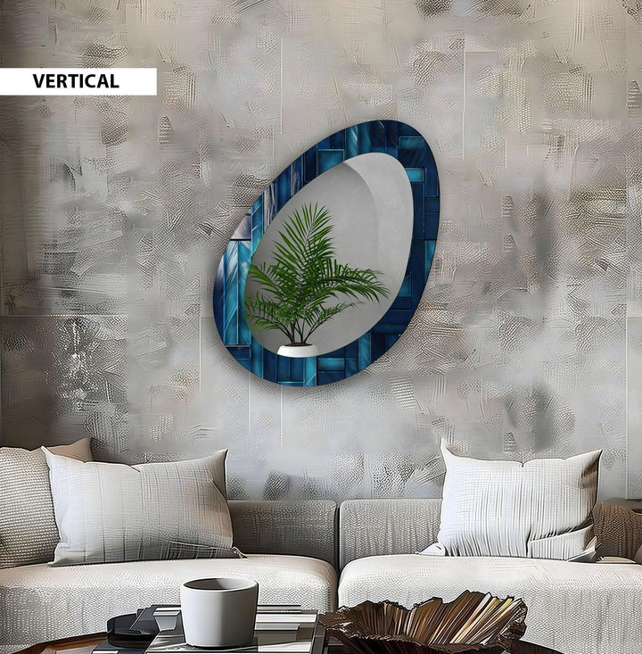 Decorative wall mirror with unique shapes and reflective surfaces for a chic statement