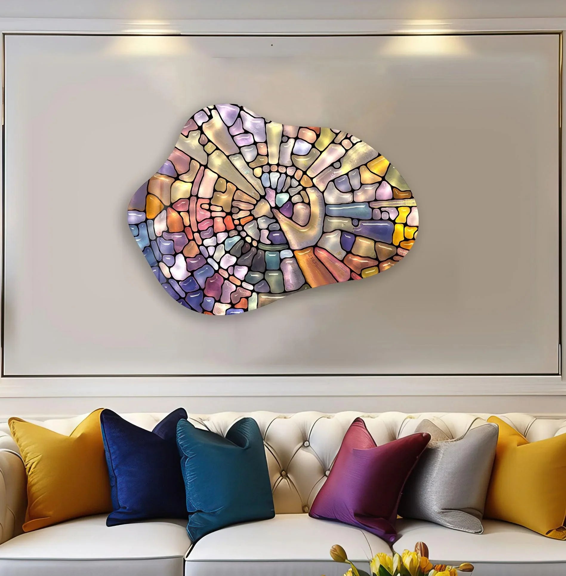 Stylish Colorful Stained Glass Wall Decor – Vibrant Elegance