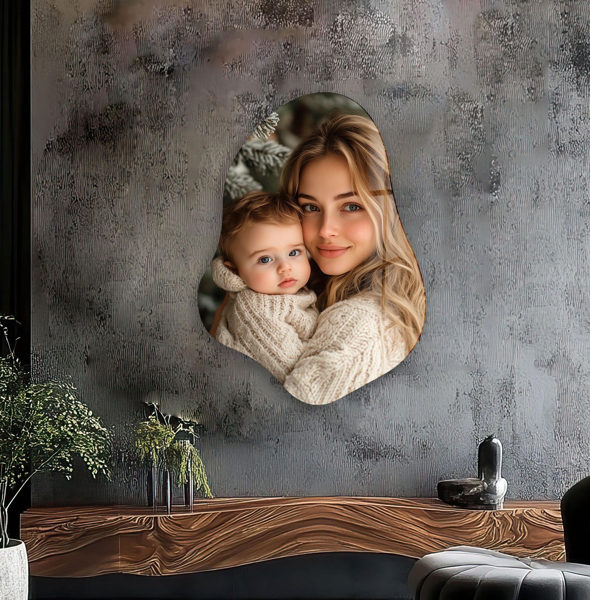 Custom Soft Drop Shape Glass Wall Art - MyPhotoStation