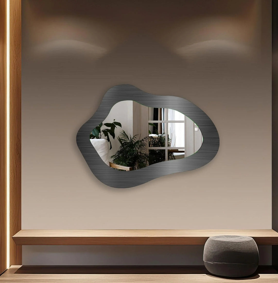 Wall mirrors designed with bold geometric shapes to make a striking statement