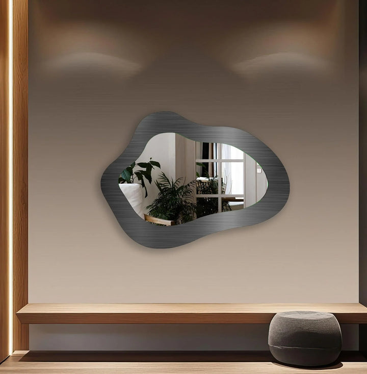 Wall mirrors designed with bold geometric shapes to make a striking statement