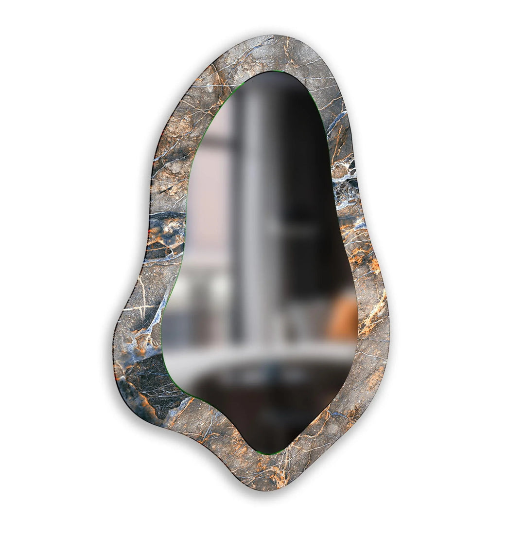 Gray Marble Bathroom Wall Mirror - MyPhotoStation