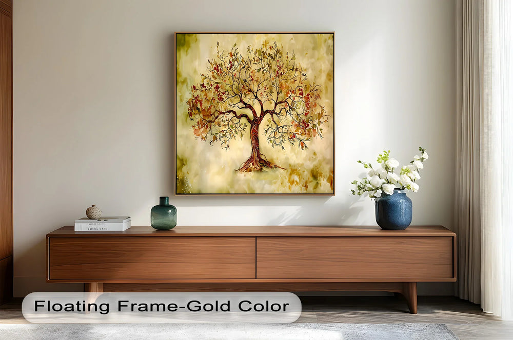 Ideal for adding warmth and meaning to any space, this artwork captures the essence of transformation and connection through the Tree of Life motif.
