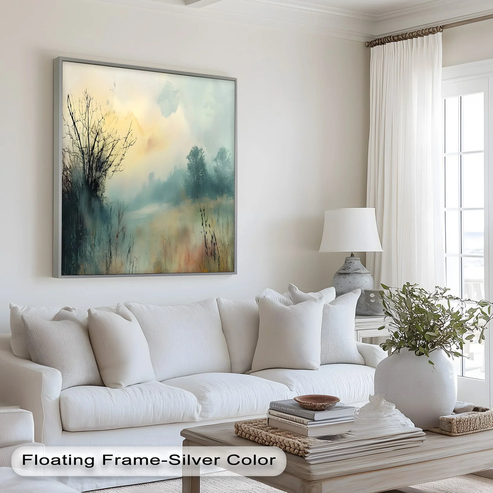 Misty Twilight Meadow – Landscape Oil Painting - MyPhotoStation