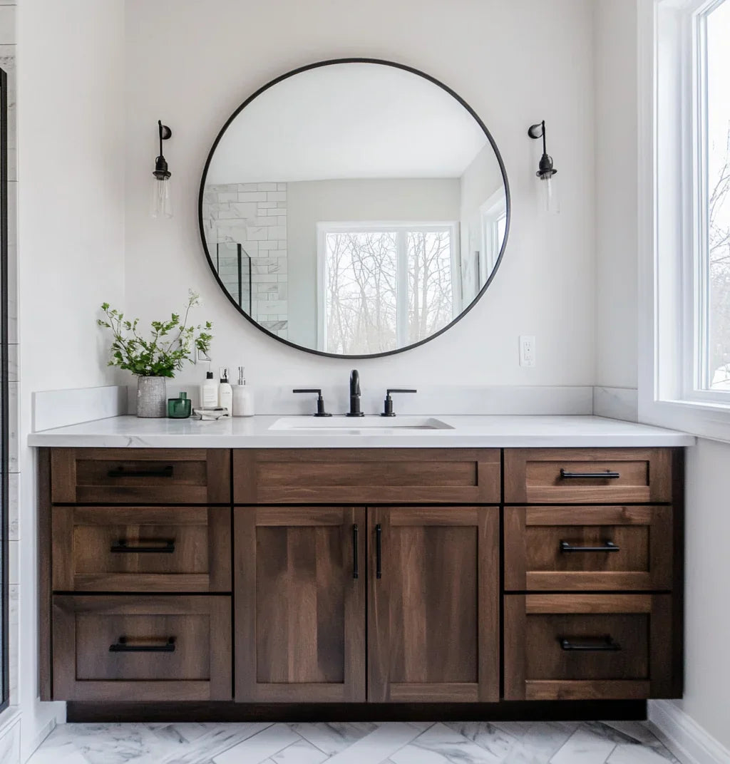 Framed Round Wall Mirror - MyPhotoStation