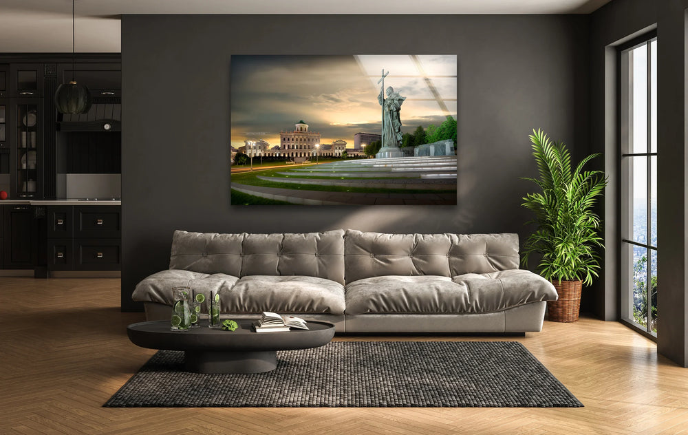 Monument to Saint Cyril and Saint Methodius Glass Wall Art - Iconic Historical Landmark - MyPhotoStation