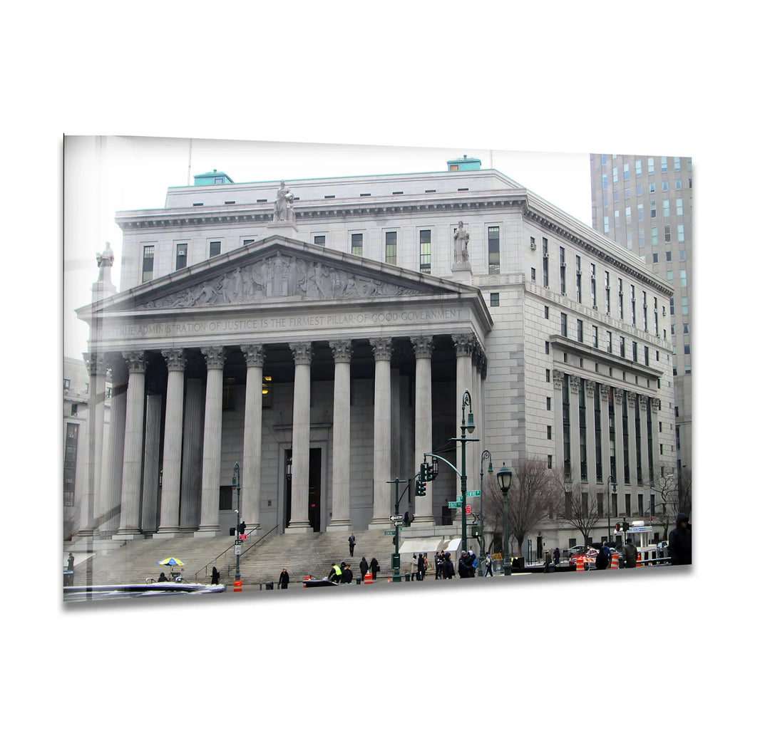 New York Supreme Court Glass Wall Art - Iconic Manhattan Landmark - MyPhotoStation