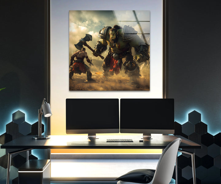 Gaming decor that combines bold colors and intricate artwork to celebrate gamer culture