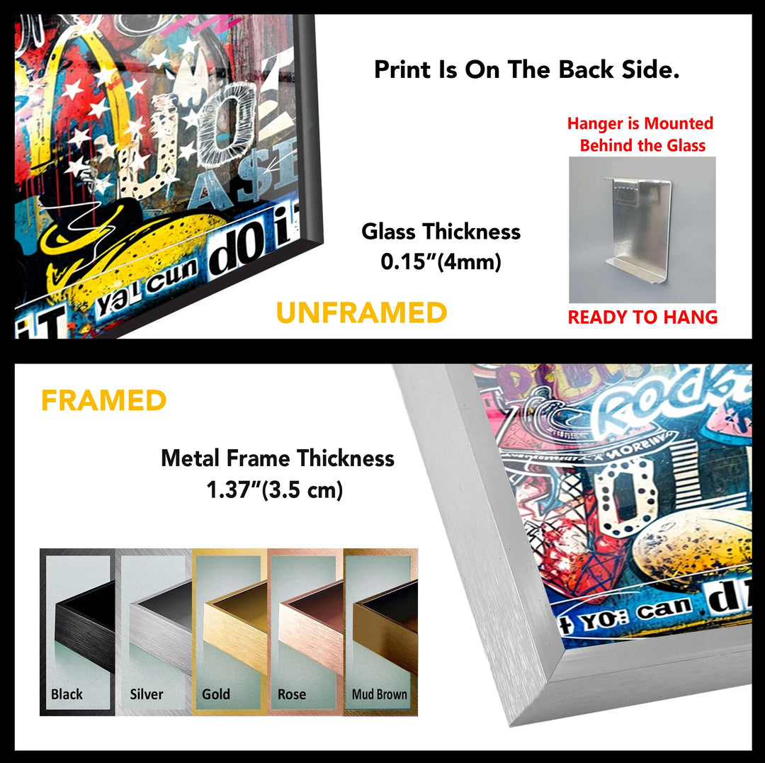 Dream It, Do It – Graffiti Pop Art Glass Wall Art