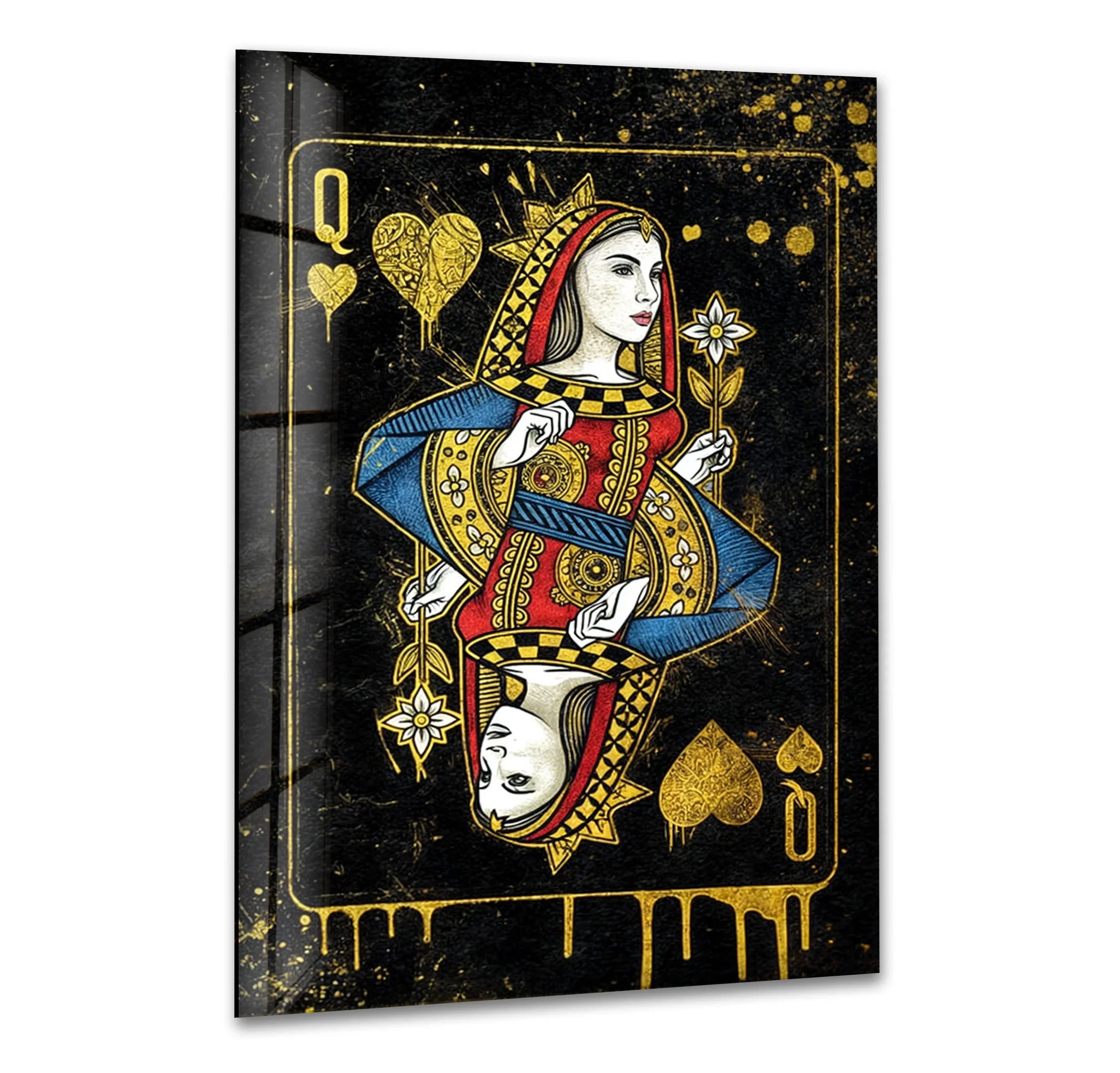 Queen Card Glasbilder, image size:2858x2738