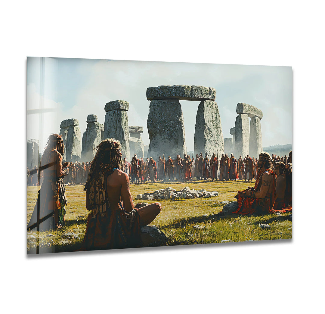 Stonehenge Glass Wall Art - Ancient Ritual - MyPhotoStation