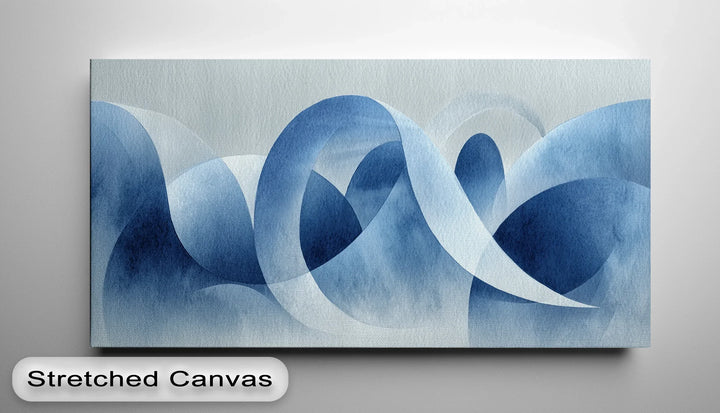 Waves of Clarity – Blue Abstract Flow Canvas Print - MyPhotoStation