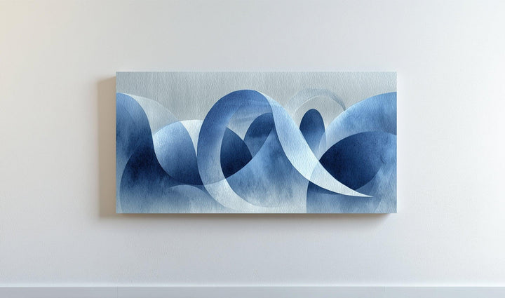 Waves of Clarity – Blue Abstract Flow Canvas Print - MyPhotoStation
