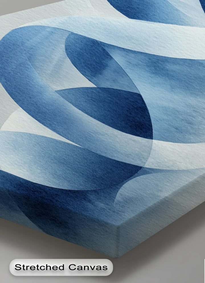 Waves of Clarity – Blue Abstract Flow Canvas Print - MyPhotoStation
