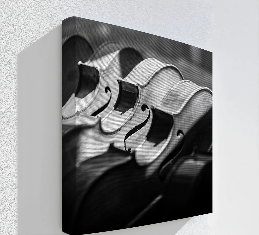 Monochrome Violin Detail Art - Music Canvas Prints - MyPhotoStation