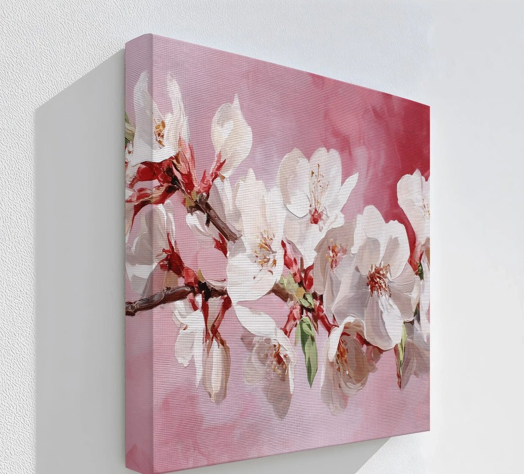 Blossoming Almond Branch – Pink Canvas Print - MyPhotoStation