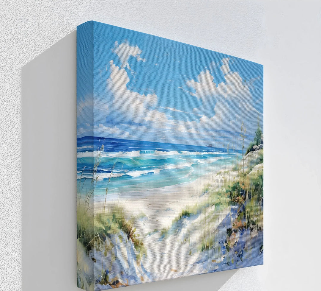 Coastal Calm – Tranquil Seaside Dunes Canvas Print - MyPhotoStation