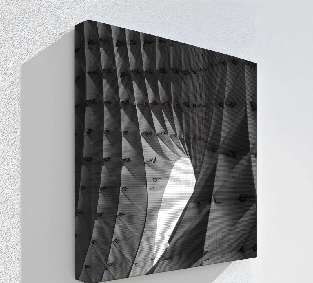Parametric Flow – modern geometric architecture canvas print.