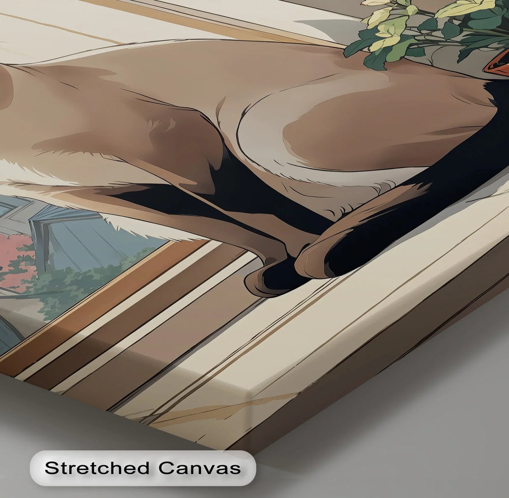 Siamese Cat in Japanese-Inspired Setting - Cat Canvas Print - MyPhotoStation