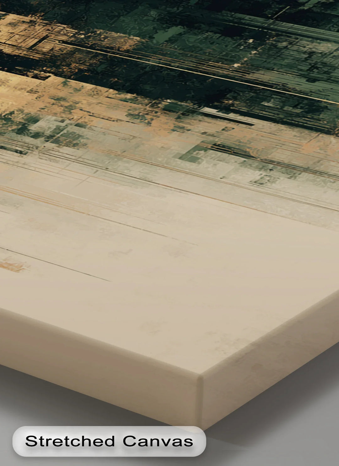 Urban Fade – Textured Green and Gold Abstract Canvas Print - MyPhotoStation