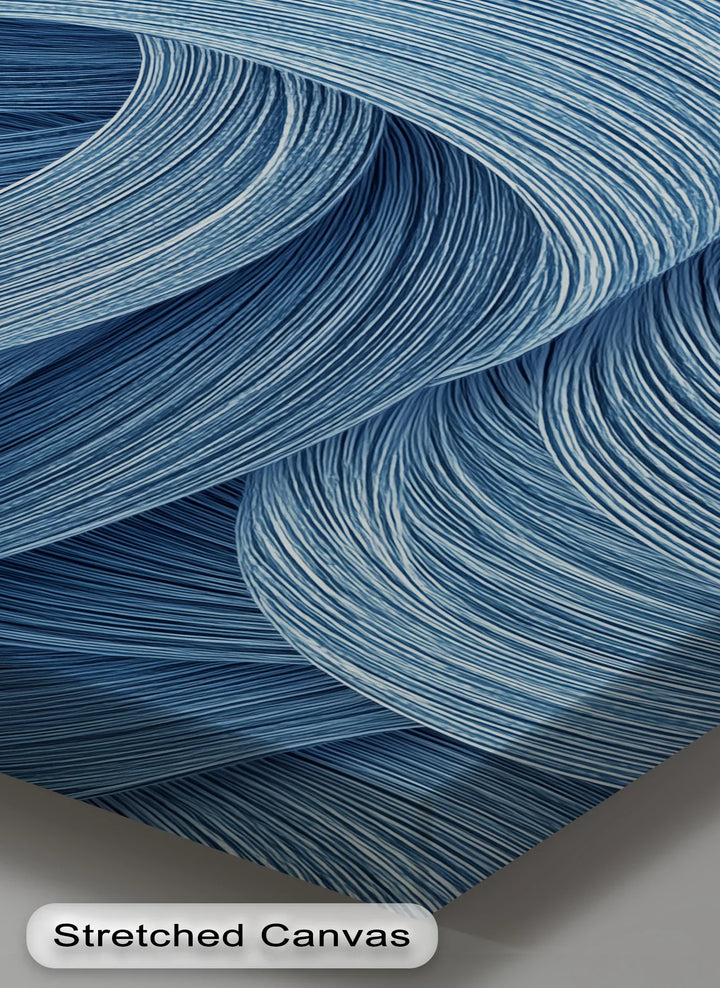 Oceanic Flow – Textured Blue Abstract Canvas Print - MyPhotoStation