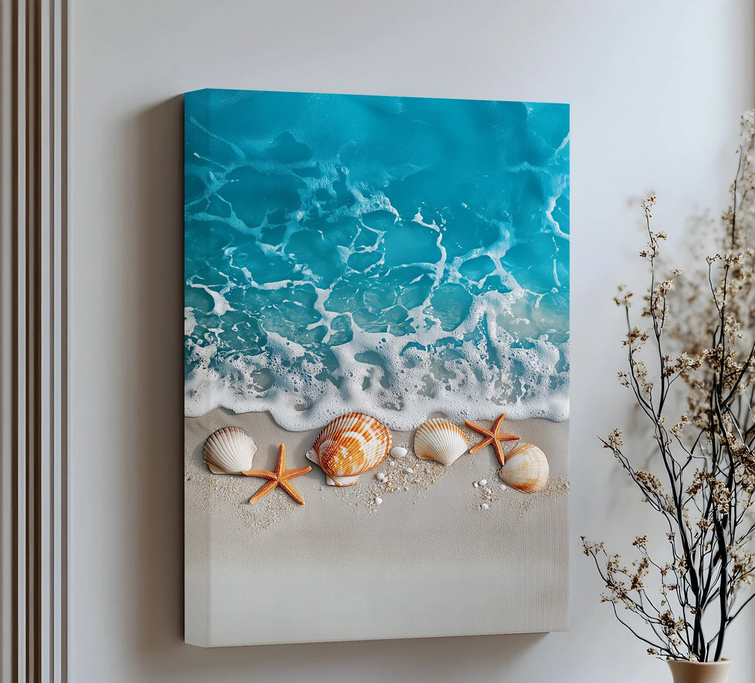 Coastal elegance in every detail — this canvas print brings the beach to your wall.