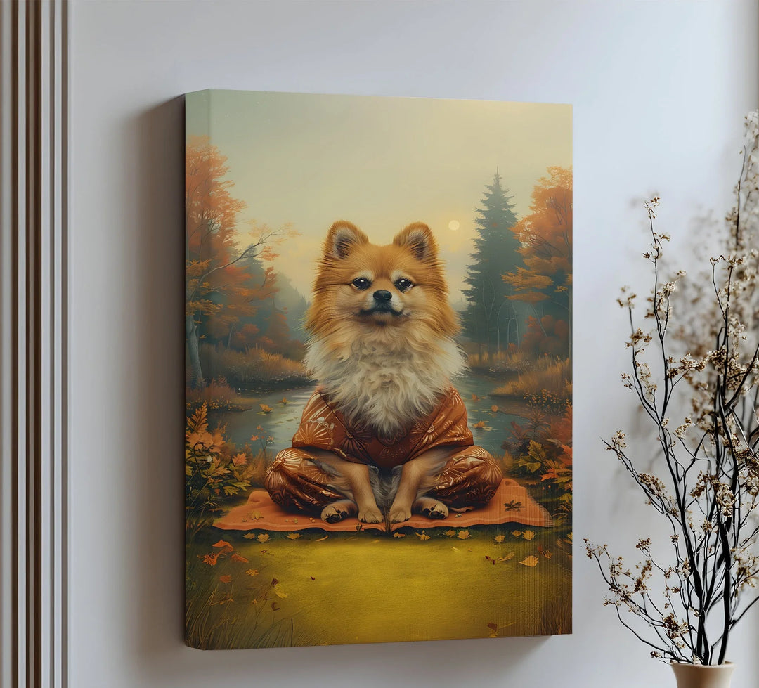 Zen Fox Pup – Autumn Forest Portrait Puppies Canvas Print - MyPhotoStation