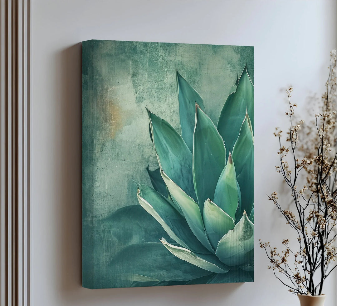Agave Serenity – Succulent Plant Close-Up Canvas Print - MyPhotoStation