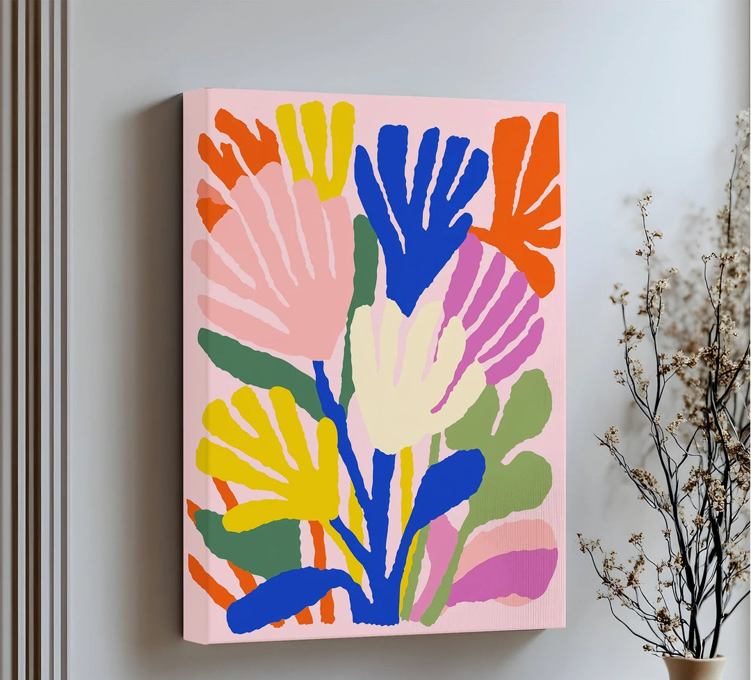 Modern Fauvist Floral Composition – Colorful Abstract Canvas Print - MyPhotoStation