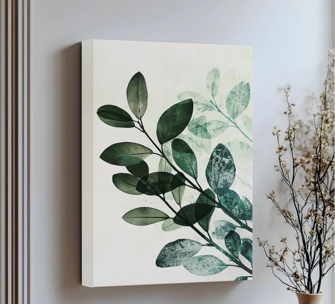 Olive Leaf Botanical Art – Tranquil Green Canvas Print - MyPhotoStation