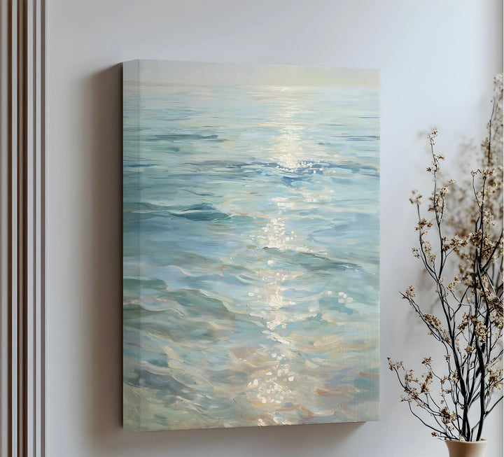 Golden Reflections – Sunlight on Tranquil Ocean Waters Canvas Print - MyPhotoStation