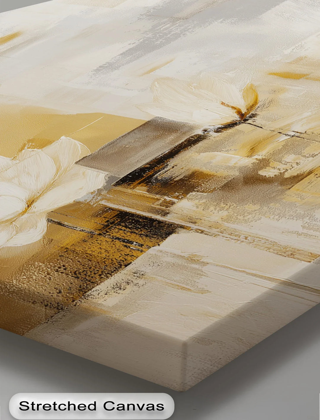 Minimal Gold Lotus Abstract – Canvas Print - MyPhotoStation