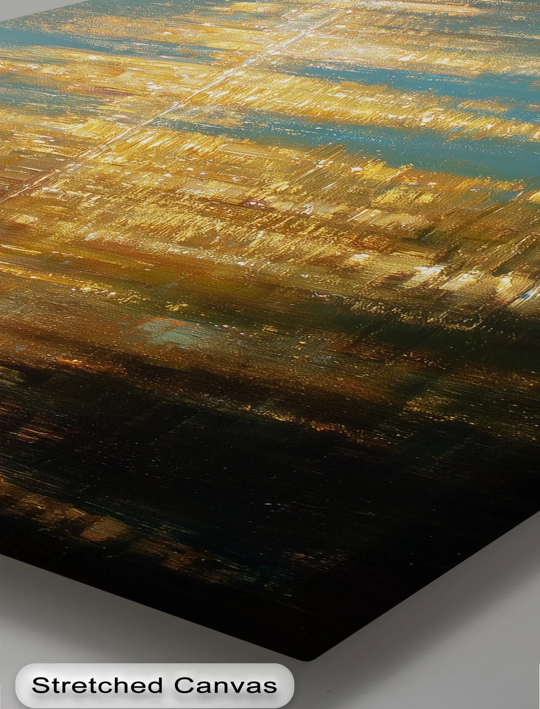 Luminous Skyline – Golden Reflections Cityscape Canvas Print - MyPhotoStation