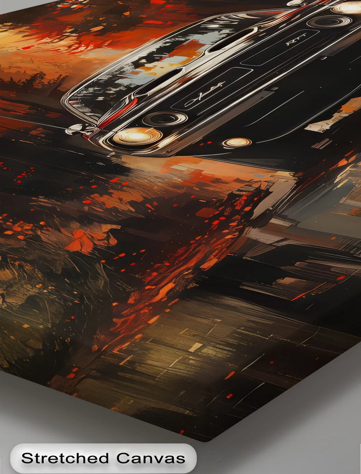 Dodge Challenger in Autumn Forest – Car Canvas Print - MyPhotoStation