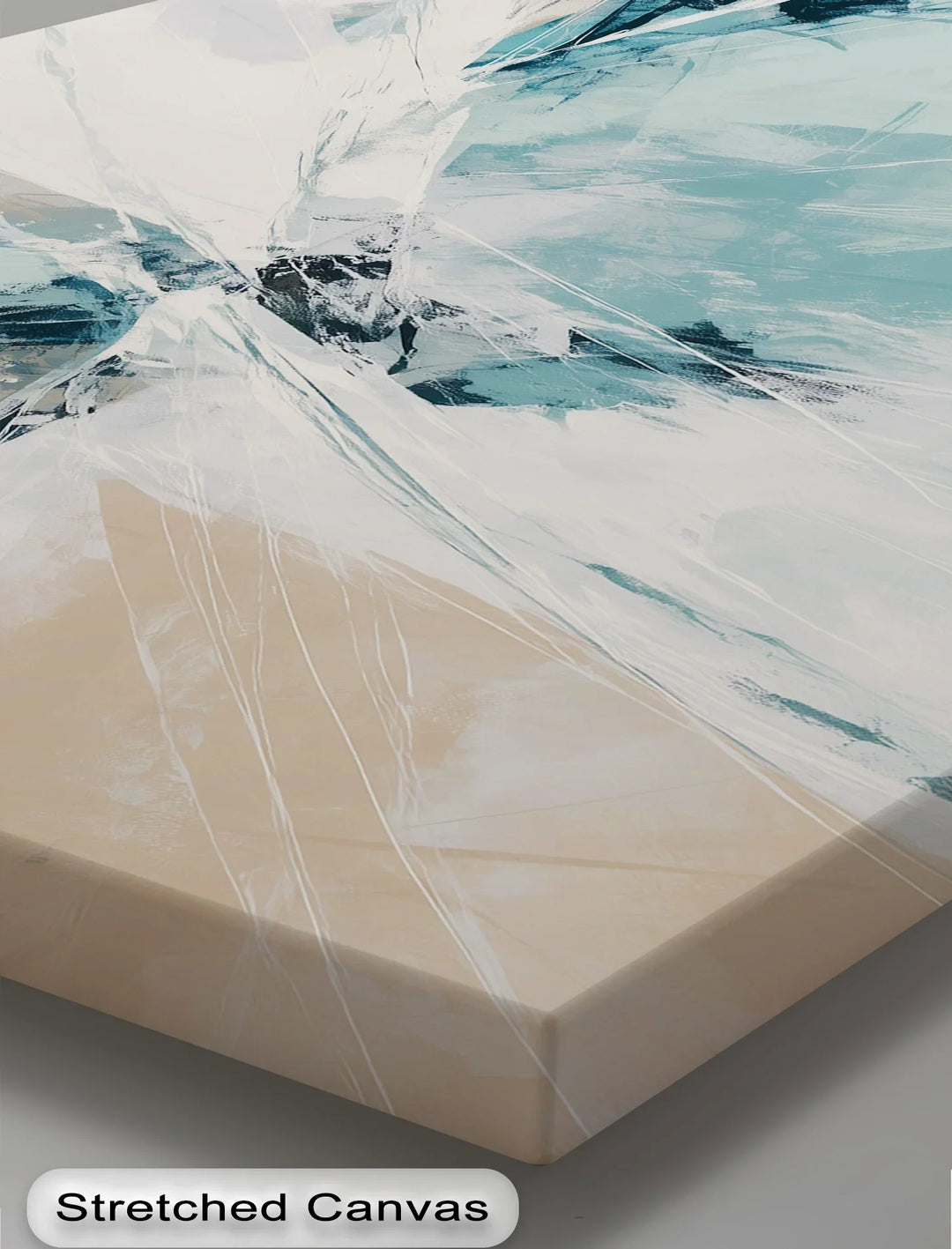 Glacial Pulse – Cool Toned Dynamic Abstract Canvas Print - MyPhotoStation